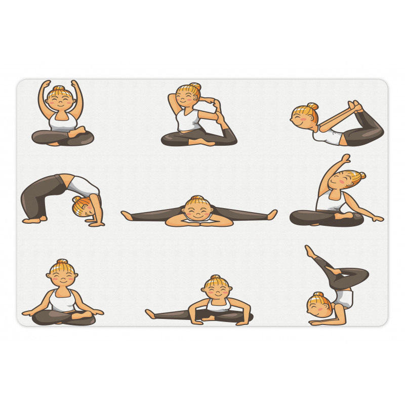 Girl Positions Aerobics Pet Mat