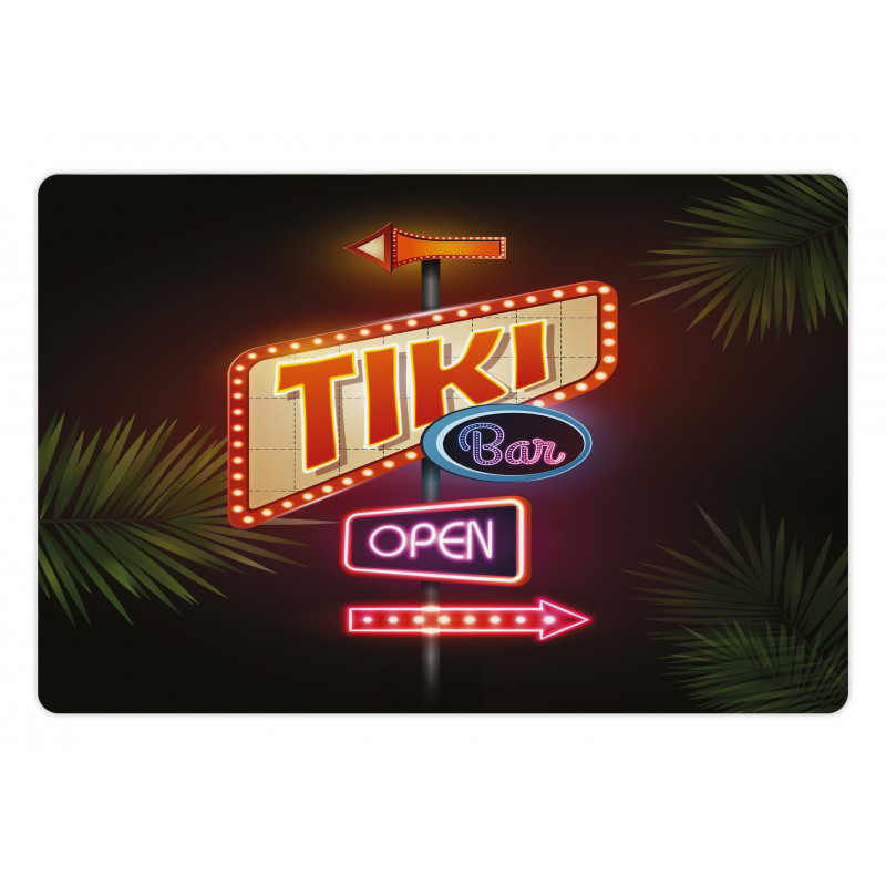 Neon Sign Design Pet Mat