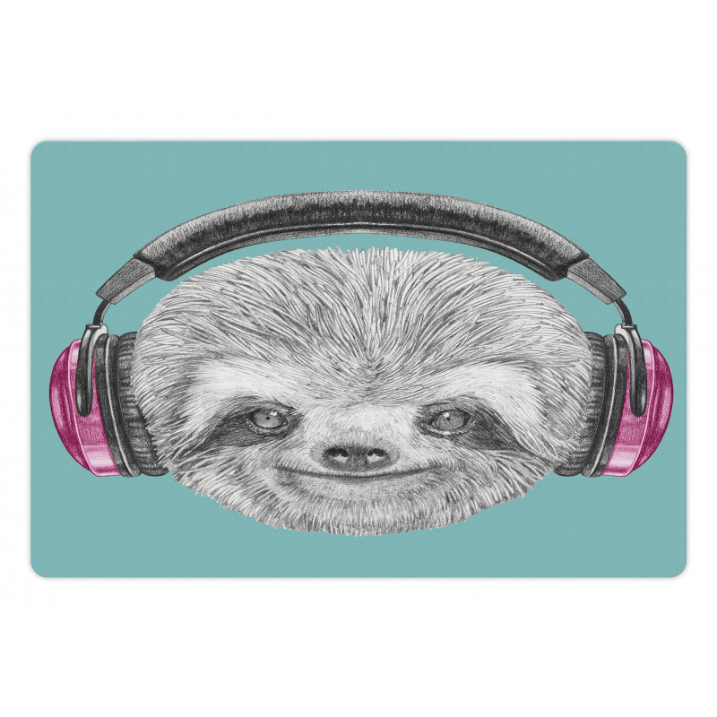 DJ Sloth Headphones Pet Mat