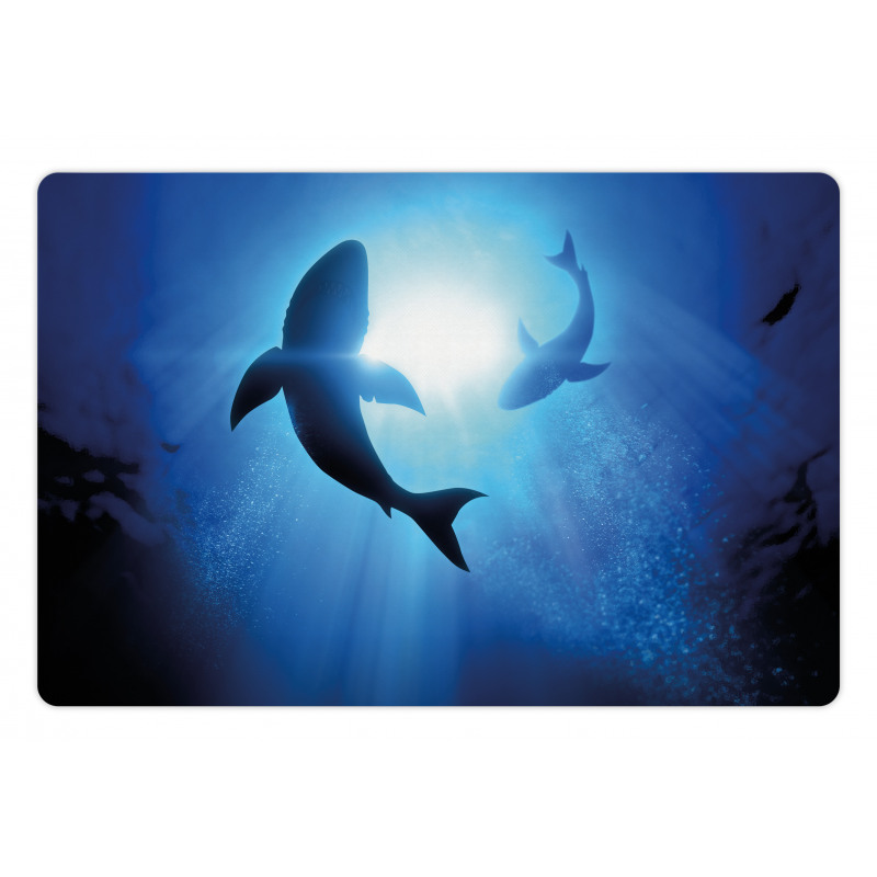 Fishes Circling in Ocean Pet Mat