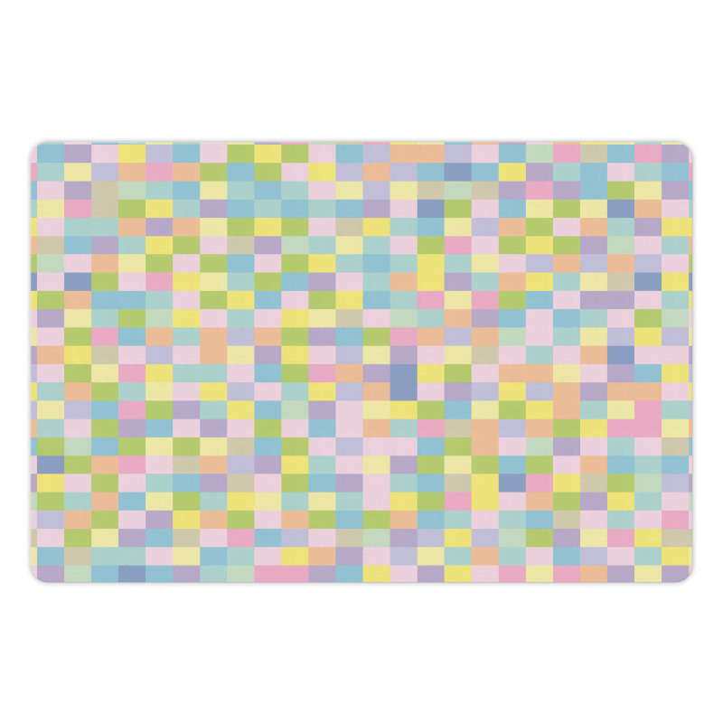 Colorful Squares Mosaic Pet Mat