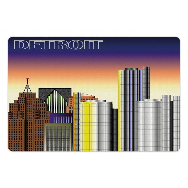 Retro Style Metropolis Pet Mat