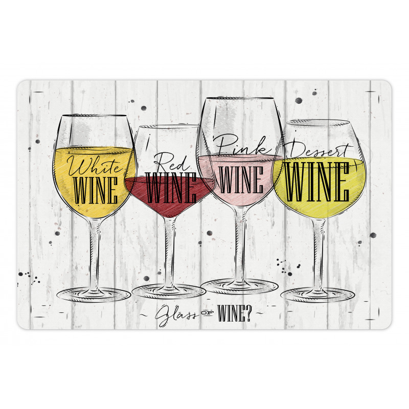 4 Types of Wine Rustic Pet Mat