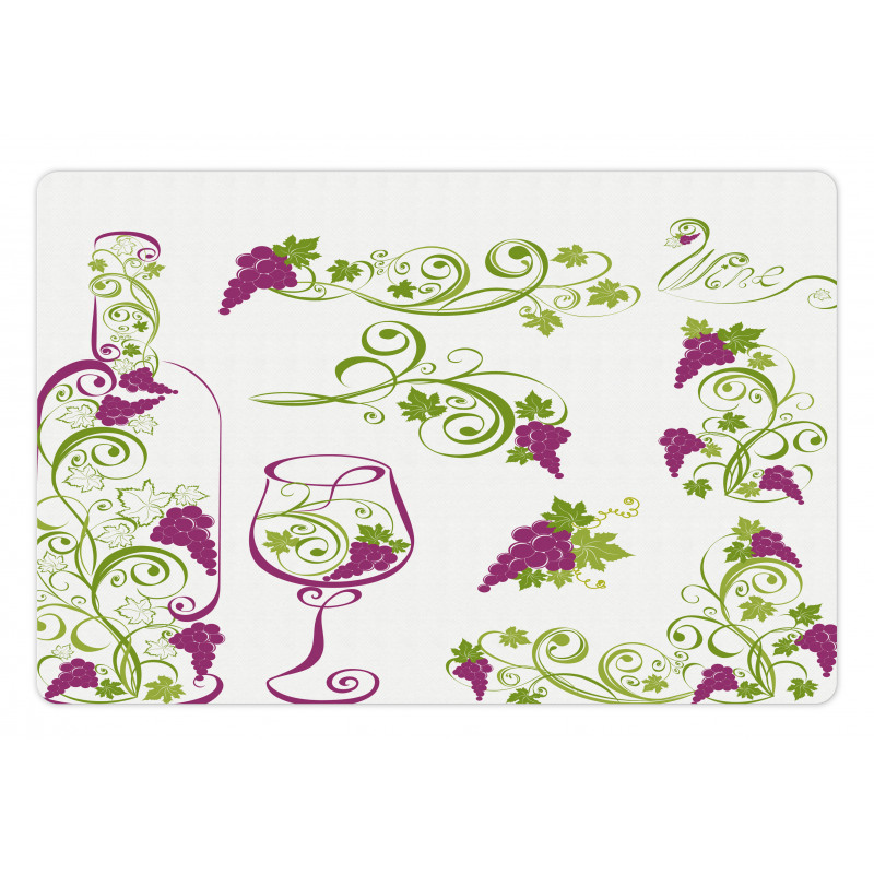 Bottle Glass Grapevines Pet Mat