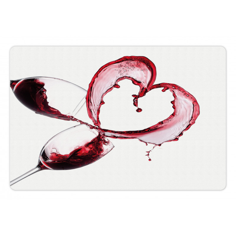 Heart Shape Spilling Wine Pet Mat