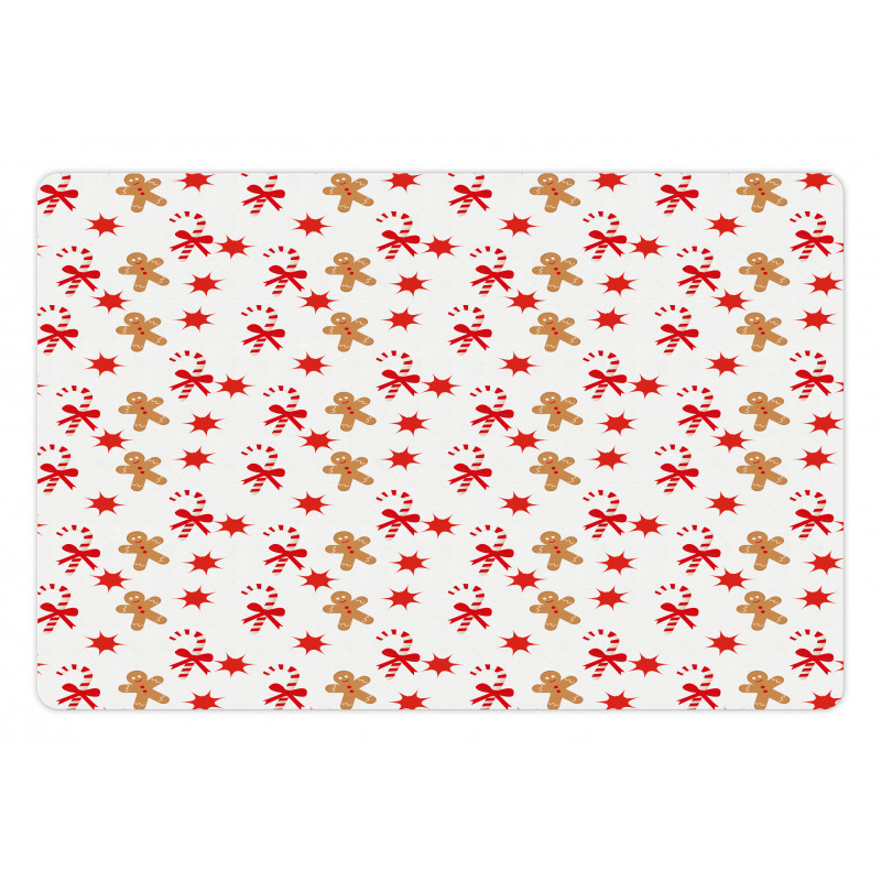 Candy Red Star Pet Mat