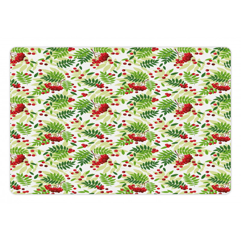 Green Leaves Wild Fruits Pet Mat