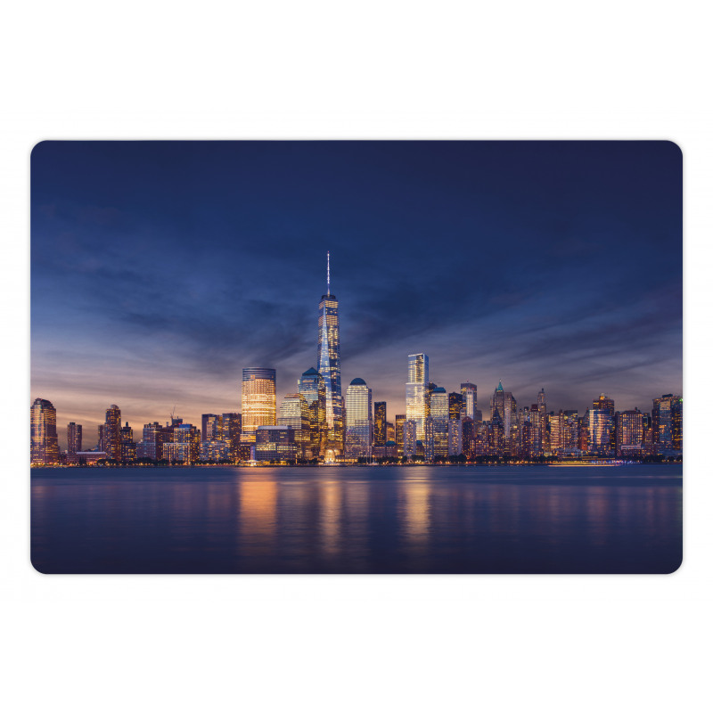 New York Skyline Evening Pet Mat