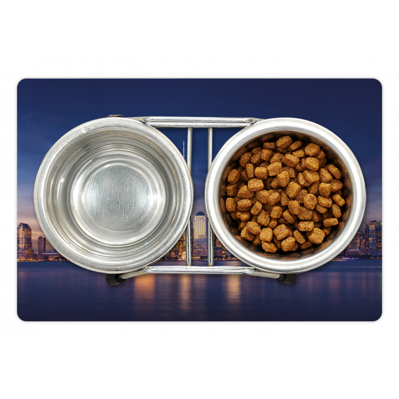 New York Skyline Evening Pet Mat