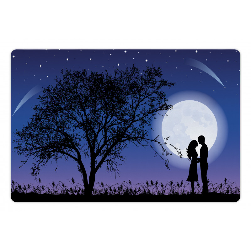 Romantic Man Woman Hug Pet Mat