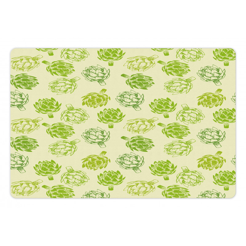 Vegetable Sketch Pet Mat