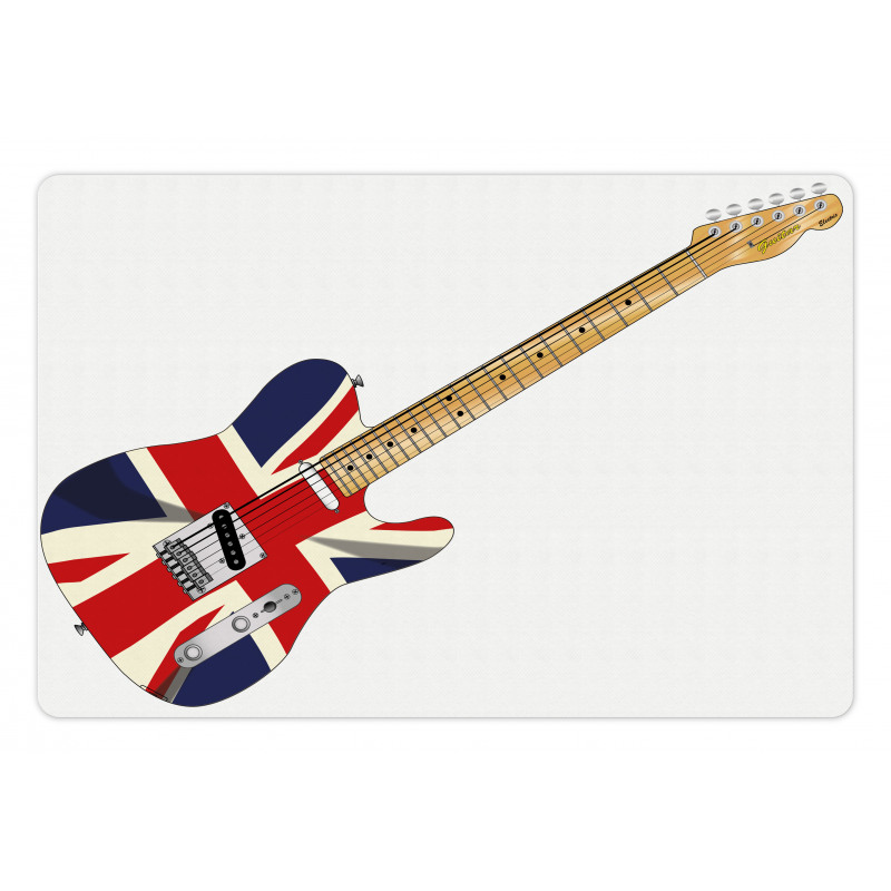 Electric Guitar Flag Pet Mat
