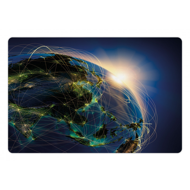 Vivid Globe Space Network Pet Mat