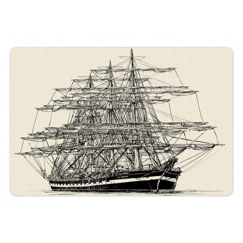 Sail Boat Vintage Pet Mat