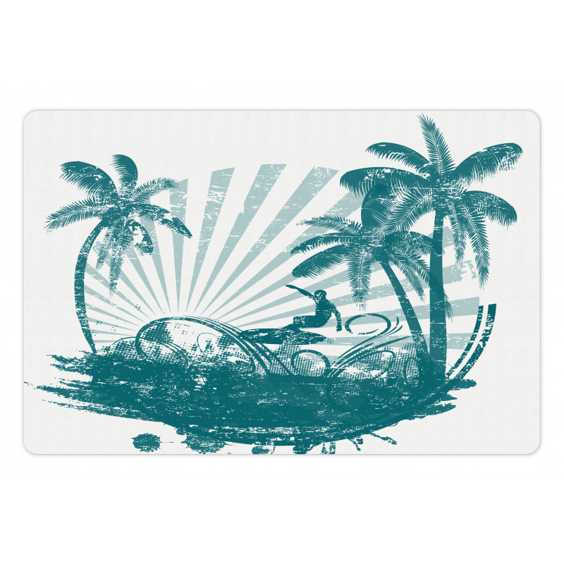 Grunge Tropical Pet Mat