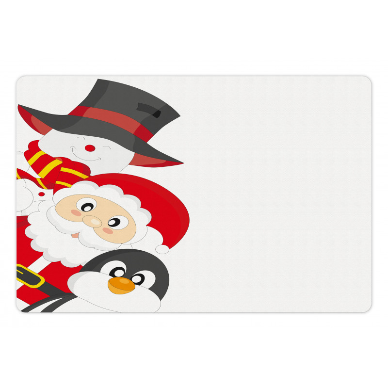 Happy Santa Penguin Pet Mat