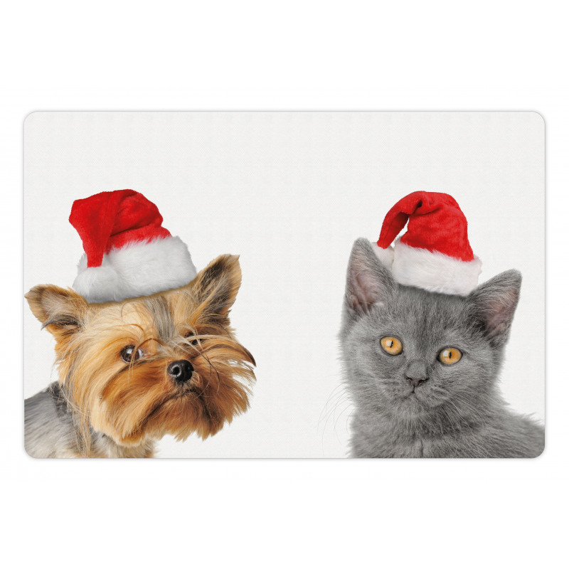 Cat Dog Xmas Hats Pet Mat