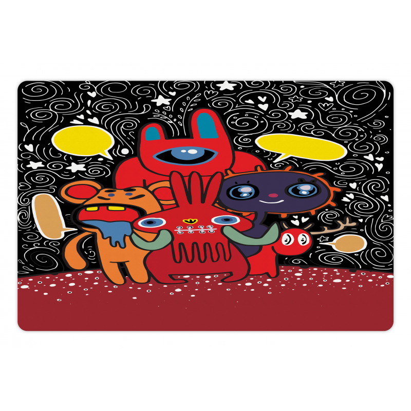 Monster Funny Characters Pet Mat