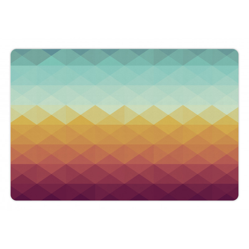 Abstract Checkered Pastel Pet Mat