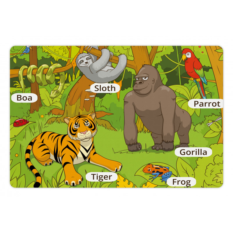 Jungle Fauna Zoo Pet Mat