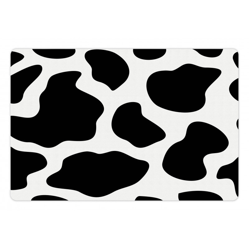 White Cow Hide Barn Pet Mat