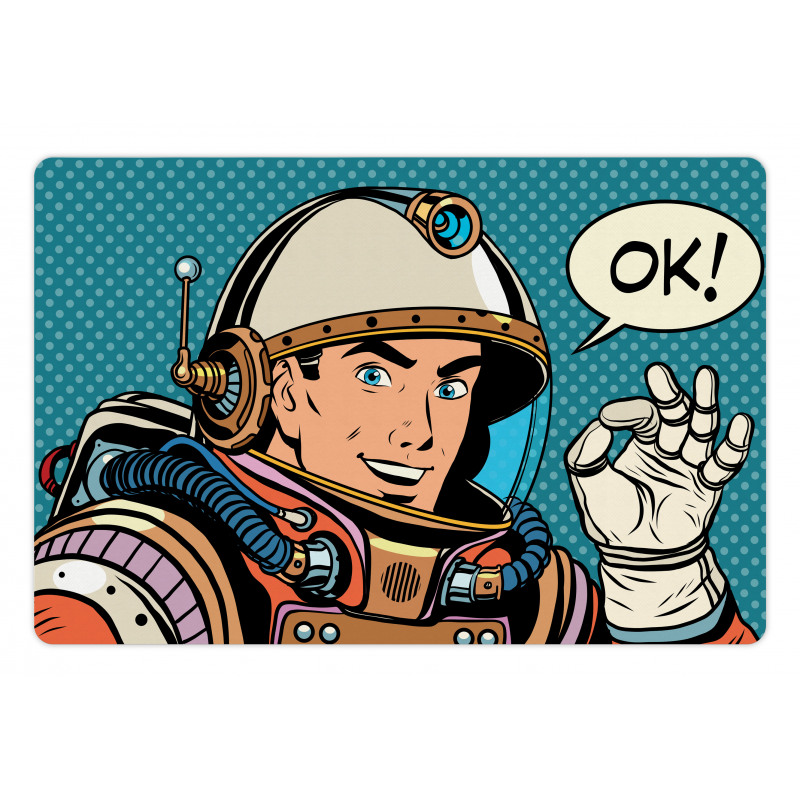 Space Man Gesturing Pet Mat