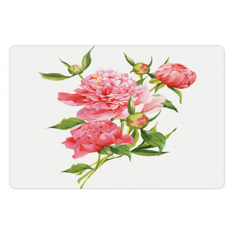 Pink Peonies Bouquet Pet Mat