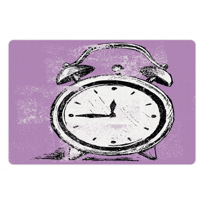 Retro Alarm Clock Grunge Pet Mat