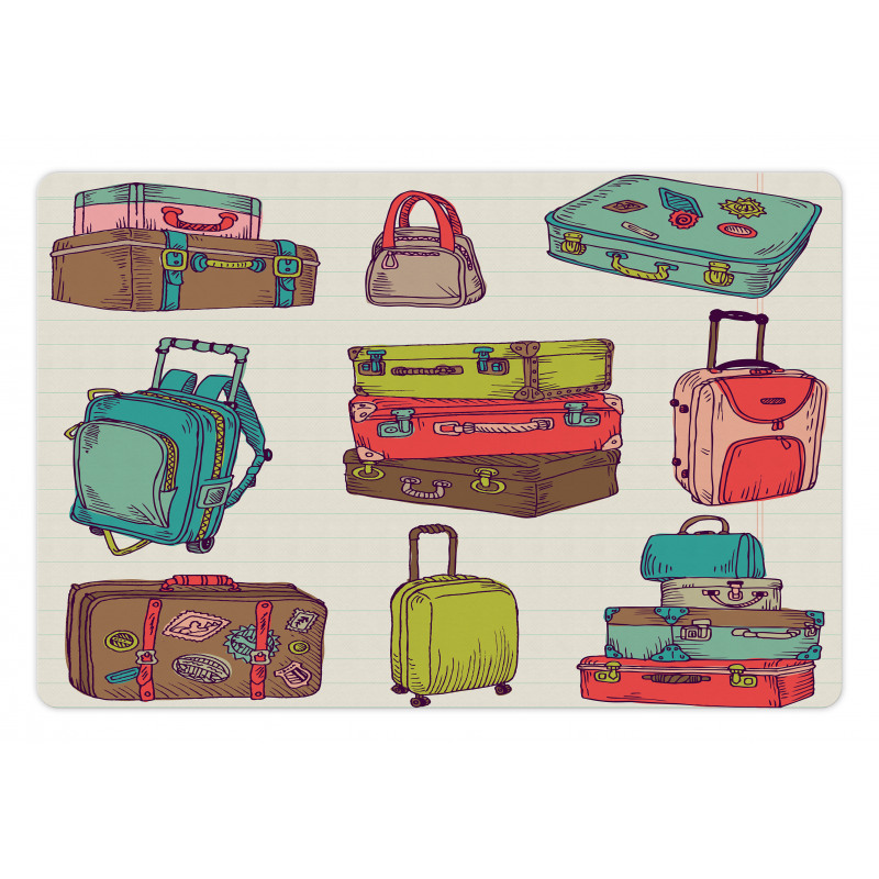 Colorful Suitcases Pet Mat