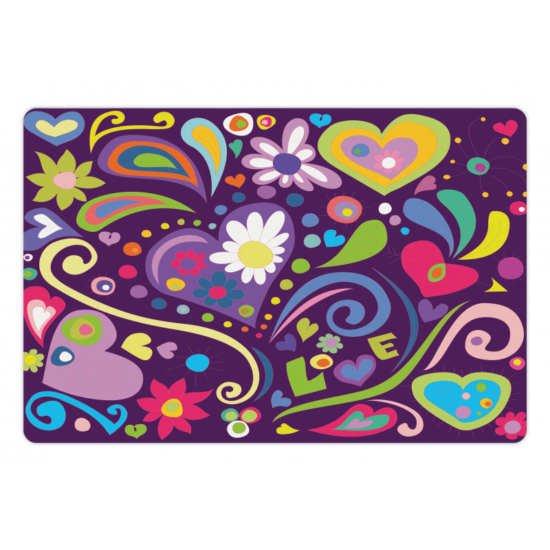 Sixties Inspired Love Pet Mat