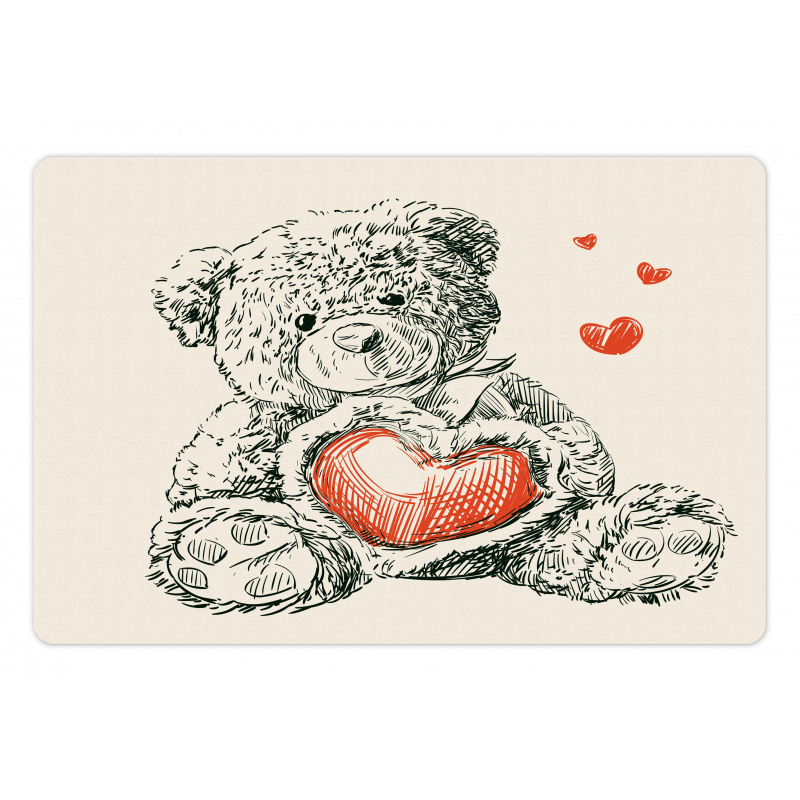 Detailed Teddy Bear Pet Mat