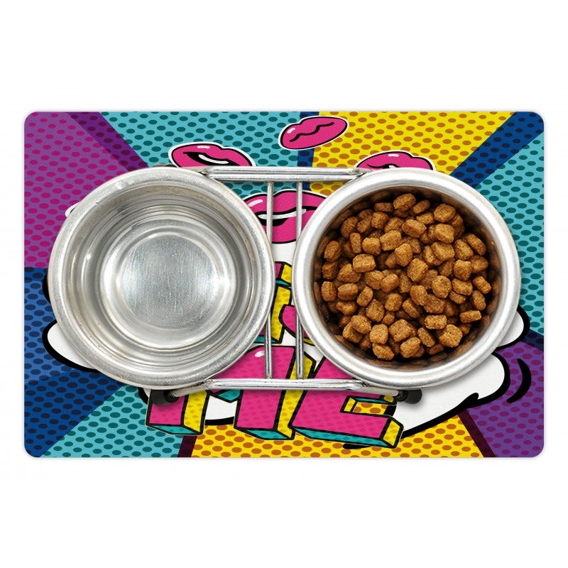 Word Bubble Pop Art Style Pet Mat