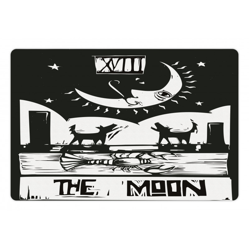 Lobster Wolves Moon Tarot Pet Mat