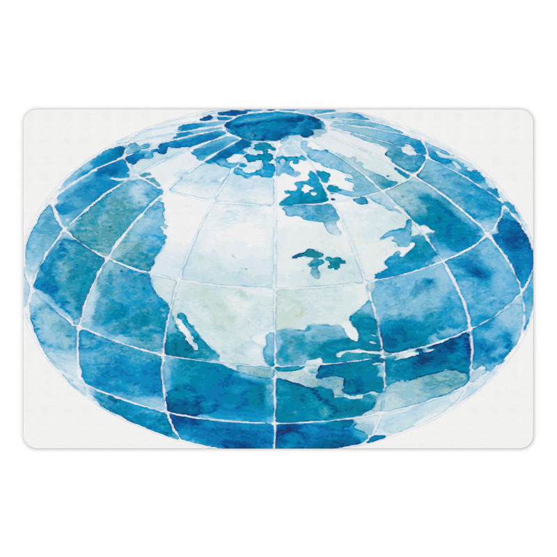 Watercolor North America Pet Mat