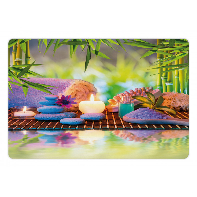 Stones with Candles Yoga Pet Mat