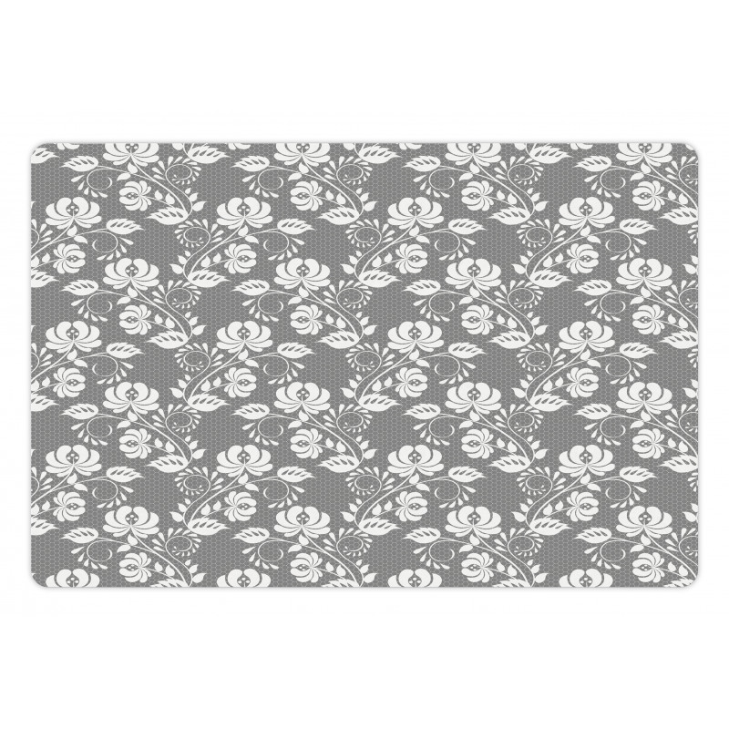 Leaves Swirls and Dots Pet Mat