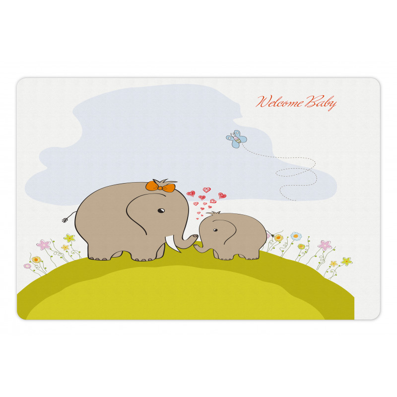 Mother Baby Elephant Pet Mat