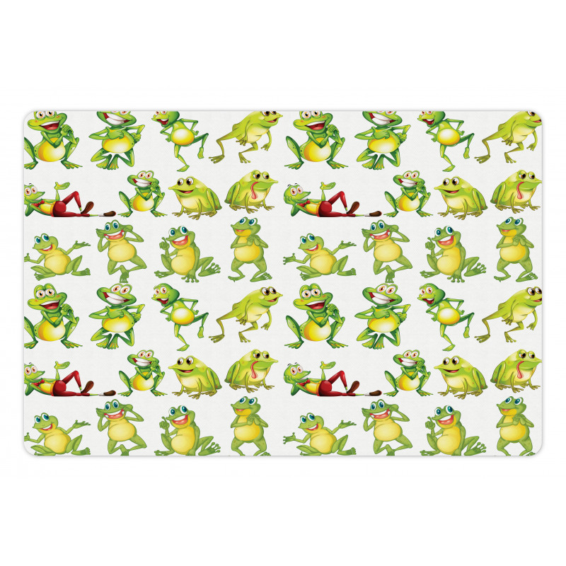 Frogs Different Poses Pet Mat