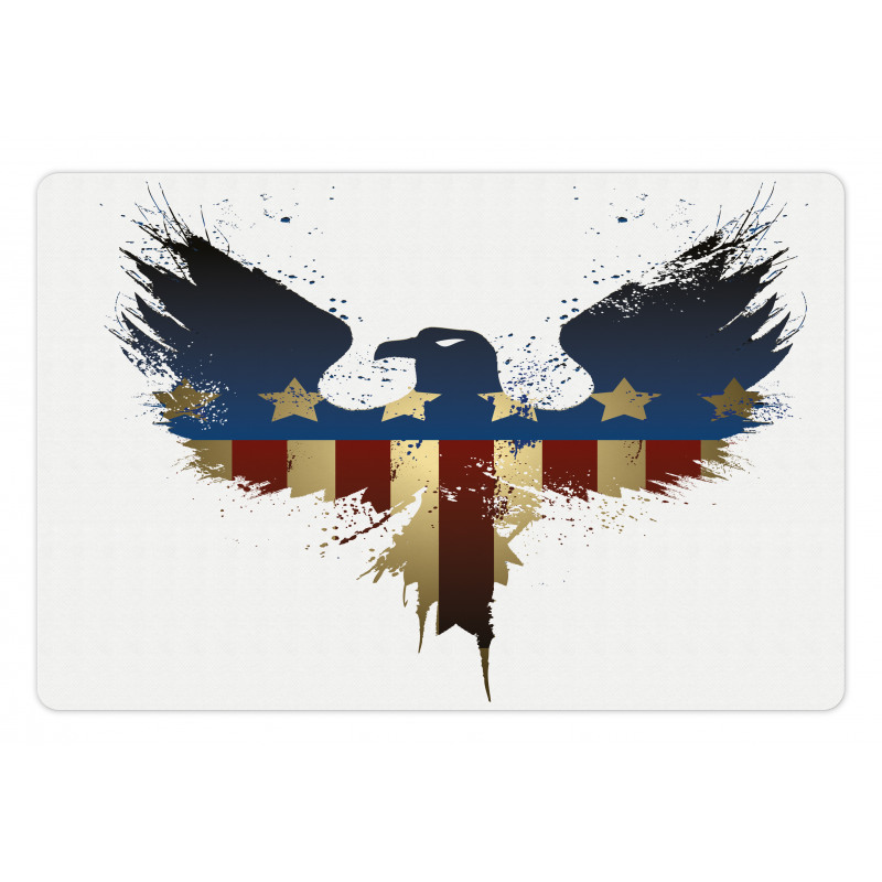 USA Flag Bird Silhouette Pet Mat