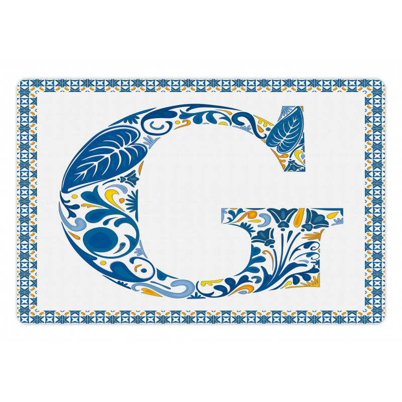 Tile Designed Letter G Pet Mat