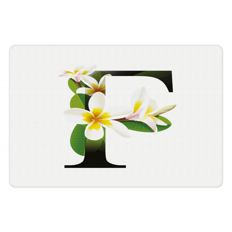 Frangipani Green Theme Pet Mat