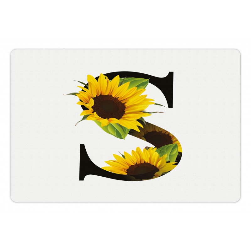 Sunflower Art Design Pet Mat