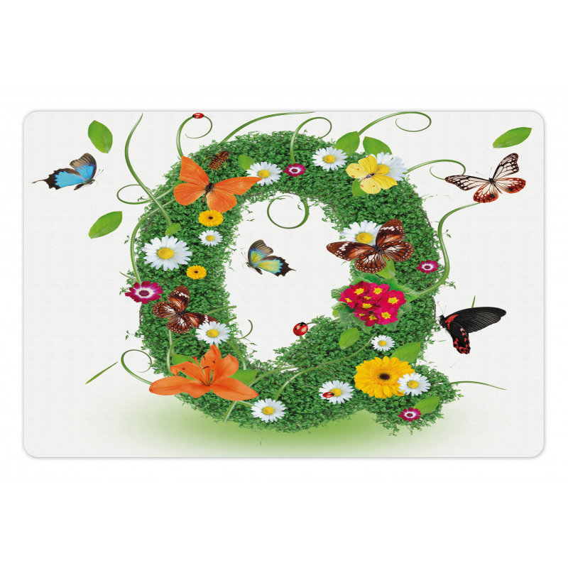 Summer Alphabet Herbs Pet Mat