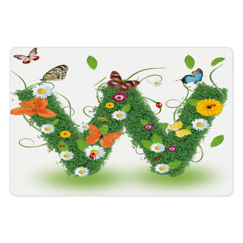 Green Foliage Animals Pet Mat