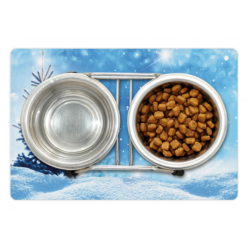 Frozen Pine Snowflakes Pet Mat