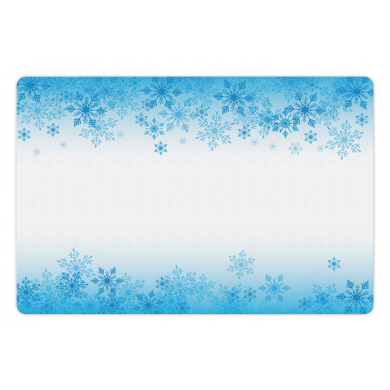 Abstract Snowflakes Cold Pet Mat