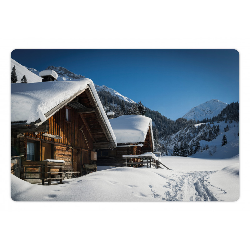 Houses Austria Mountains Pet Mat