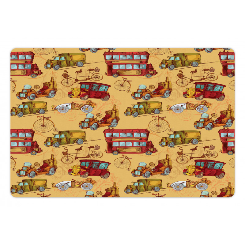 Steampunk Vintage Vehicle Pet Mat