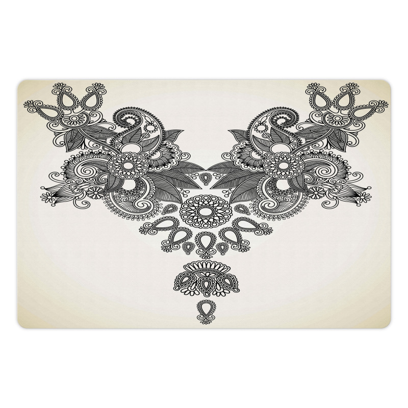 Far Eastern Vintage Artwork Pet Mat