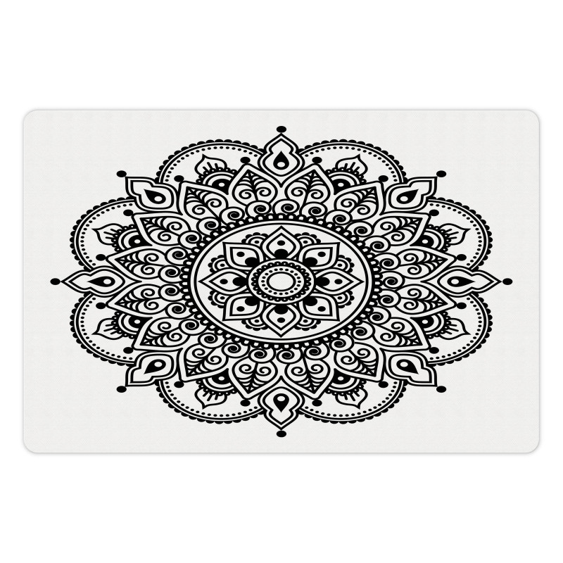 Symmetrical Flower Art Pet Mat